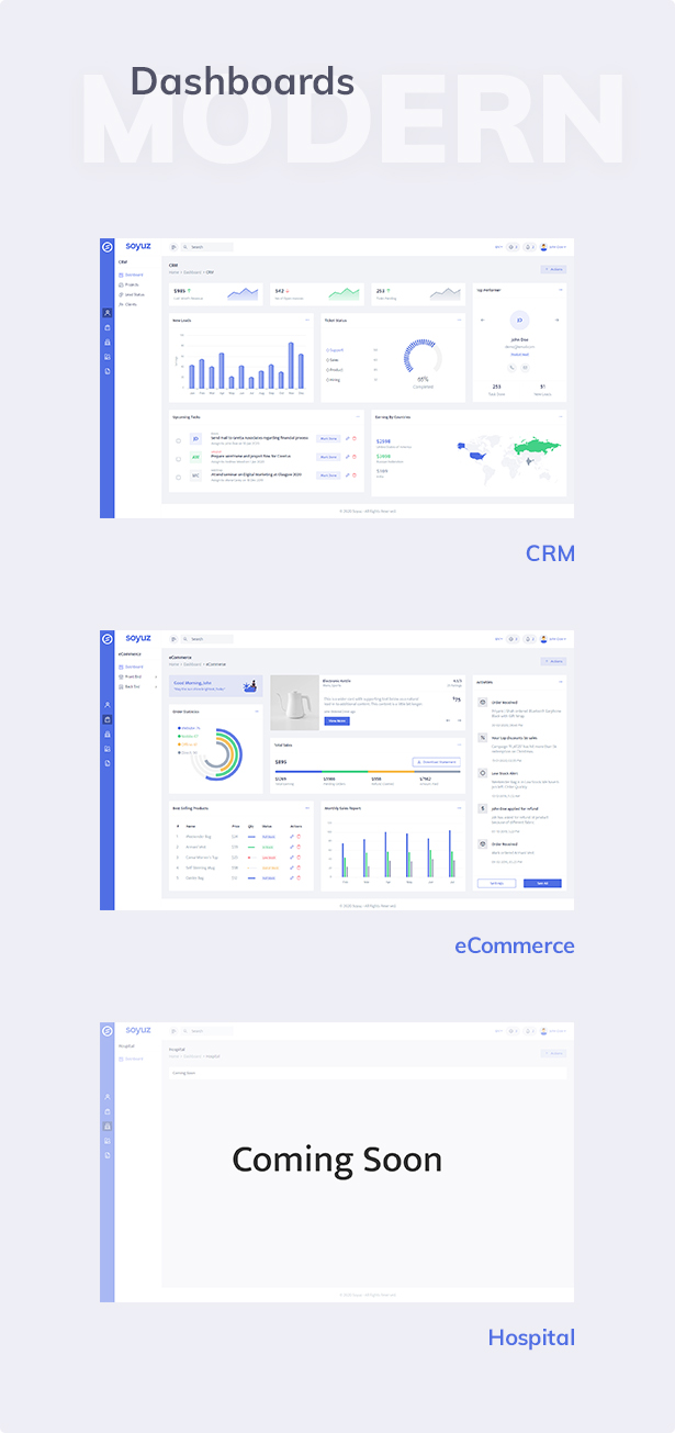 soyuz-modern clean bootstrap 4 admin dashboard & ui kit