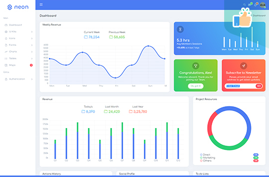 Neon – Bootstrap Free Admin Template